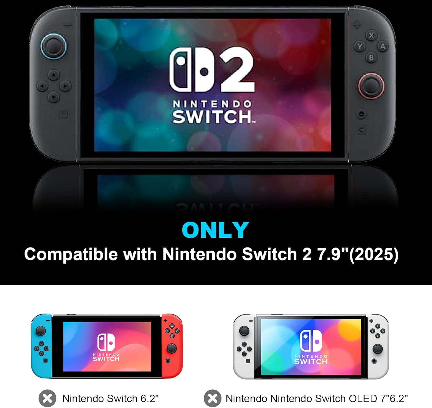 Compatible with Nintendo Switch 2 Screen Protector Film, Flexible Soft Full Coverage Clear Thin TPU Film,Anti-Bubble,High Definition,Anti Scratch for Switch 2 7.9" in 2025 - Image 2