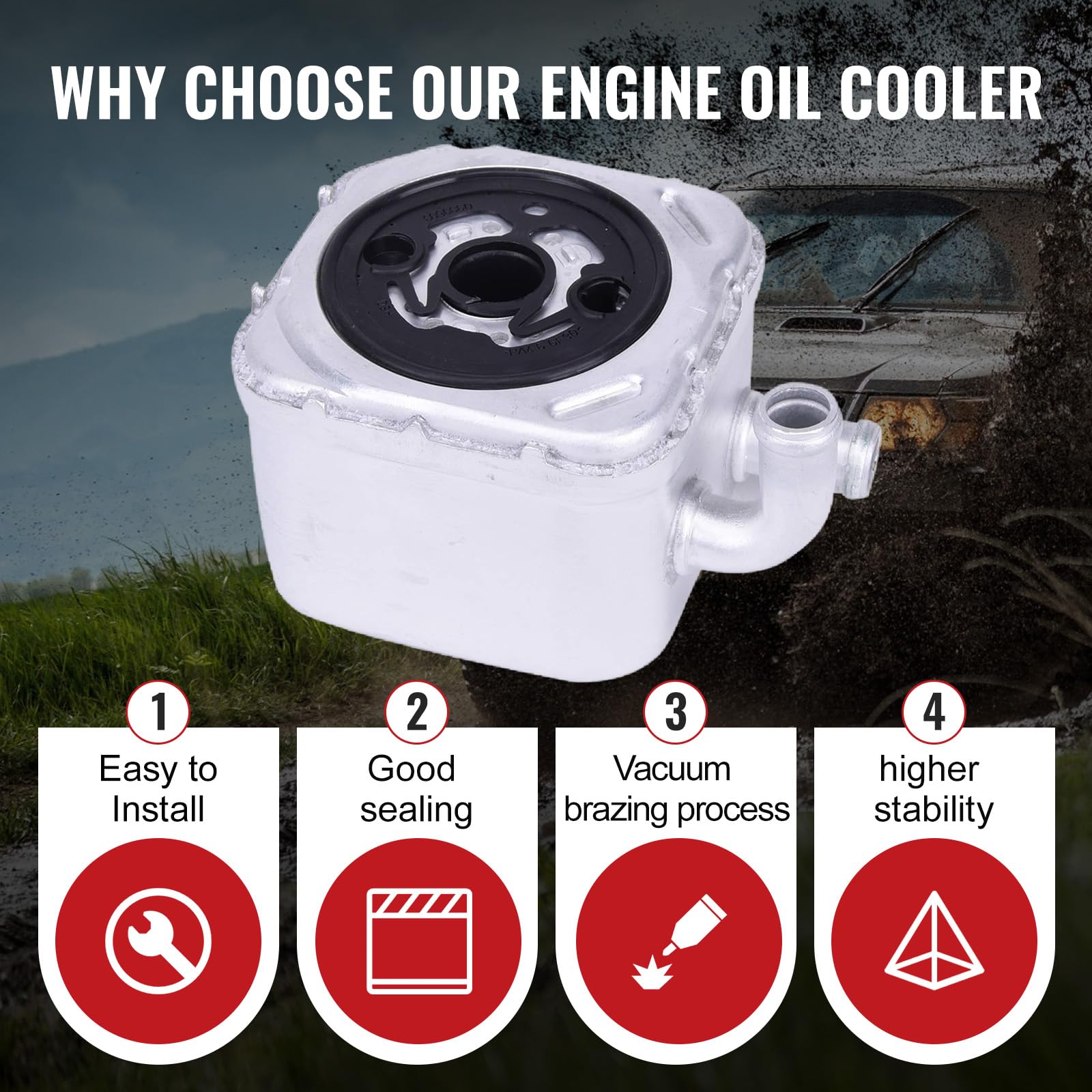 Amazon.com: Bapmic 059117021B Engine Oil Cooler Replacement for 