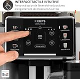 Krups Sensation Lait, Machine à café grains, Expresso automatique, 6 boissons, Carafe à lait Cappuccino, Interface tactile, Nettoyage automatique, Silver, EA912E10 - 6