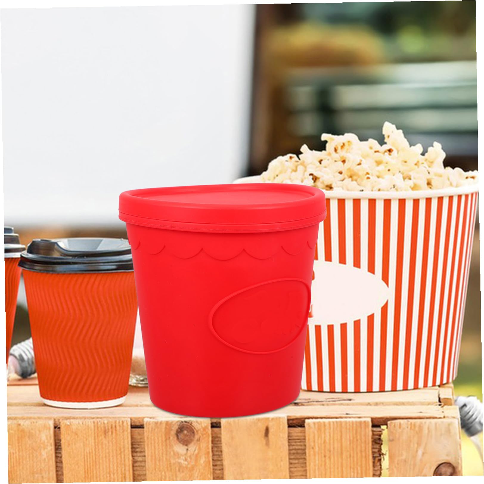PRETYZOOM 3 Stück Popcorn Eimer Snack Serviereimer Pommes Frites Boxen Popcorn Faltbare Eimer Popcorn Halter Theaterbehälter Becher Popcorn Beutel Popcorn Boxen Wiederverwendbare