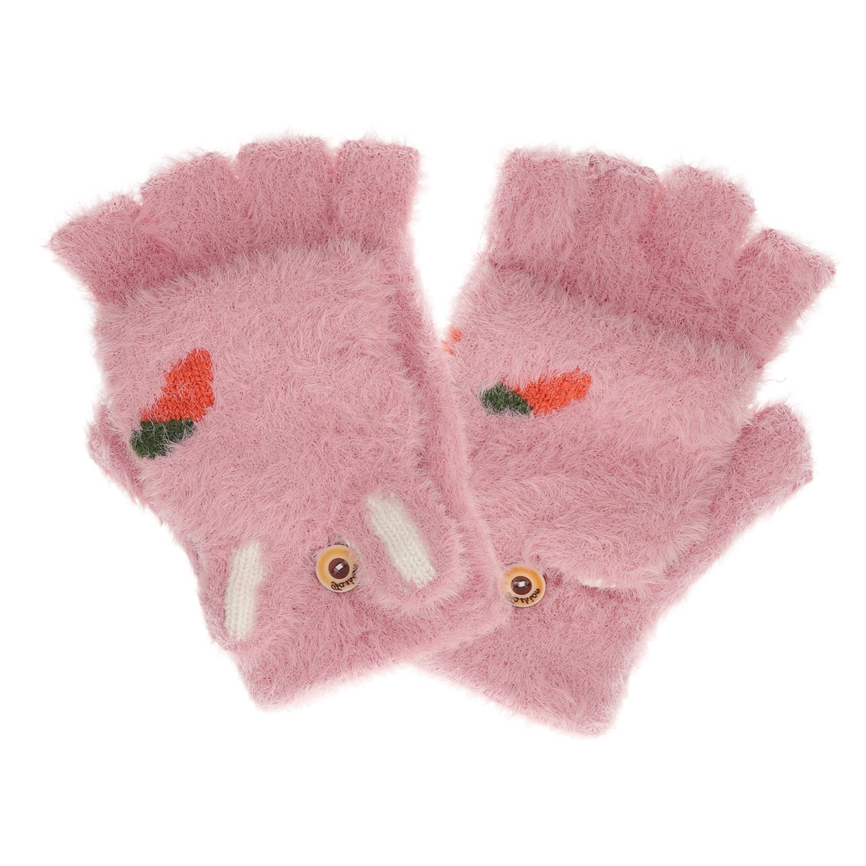 Didiseaon Gloves Flap Cover Boys and Girls Gloves Winter Warm for Women Cold Weather