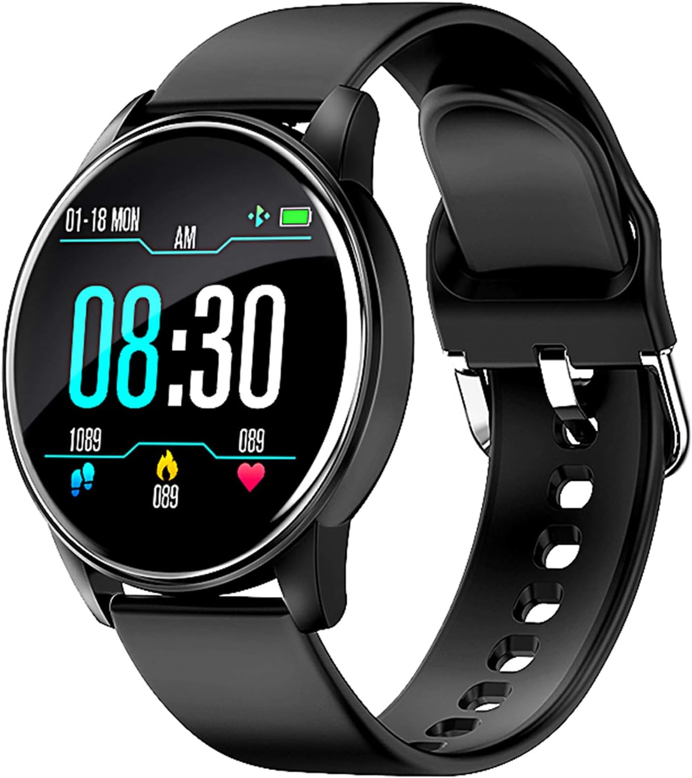 Smart Watches Compatible with iOS Android Phone,Fitness Tracker with Heart Rate Monitor Message Call Reminder Waterproof Activity Trackers Pedometer Smartwatch for Men Women Kid
