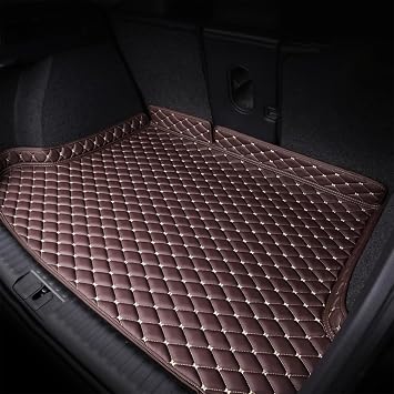 Car Cargo Liners for Lexus LX 600 5-Seater 2022-, Custom Leather Trunk Mats Waterproof Anti-Slip All Weather Protection Interior Accessories,A/Brown