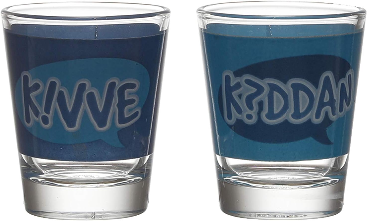 Ek Do Dhai Kiddan Kivve Shot Glass set of 2 Clear Shot Glass with Heavy Base Shot Glasses for Everyday Drinking Whiskey, Tequila, Vodka, Liqueur, Bars, Cocktail Glasses , Home Bar, liquor, Expresso Shots, Gifts for Men (Glass Set 2) 60ml - 2 Oz
