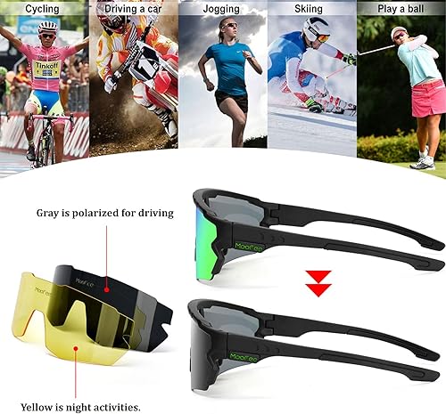 Miniatura 4 de Gafas de sol polarizadas deportivas para hombres y mujeres, equitación, pesca, golf, béisbol, correr