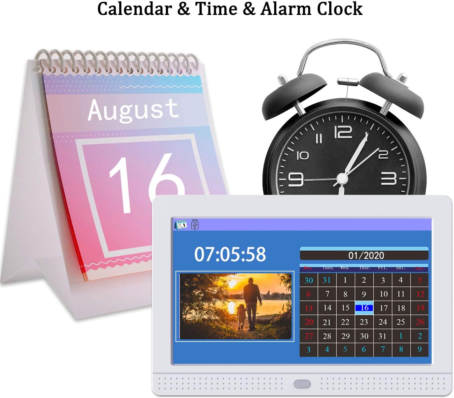 70% оƒƒ Evеrуthіng Atatat Digital Picture Frame with IPS Screen, 1080P Video, Background Music, Digital Picture Frame 1280x800 with Remote Control, Auto Rotate, Calendar, Time (7 Inch White) Nеw Arrіvаlѕ Atatat Digital Picture Frame with IPS Screen, 1080P Video, Background Music, Digital Picture Frame 1280x800 with Remote Control, Auto Rotate, Calendar, Time (7 Inch White)