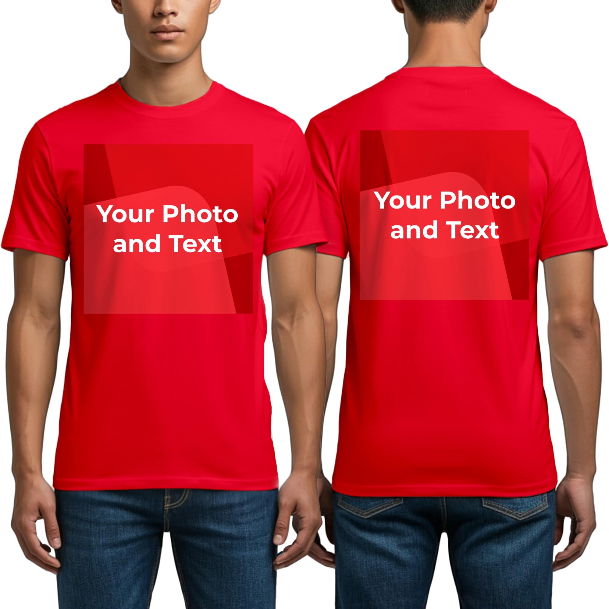 Personalized Men’s T-Shirt, Custom Cotton Shirt with Photo, Text, or Logo Sizes S to 3XL, Ideal for Events, Teams, Business Gifts