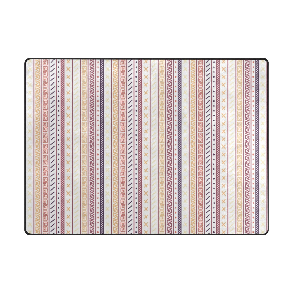 Style Ethnique Motif imprimé Grande Surface Rugs, léger, antidérapant Antistatique Hydrofuge Tapis de Sol pour Salon Chambre à Coucher, 160 x 122 cm