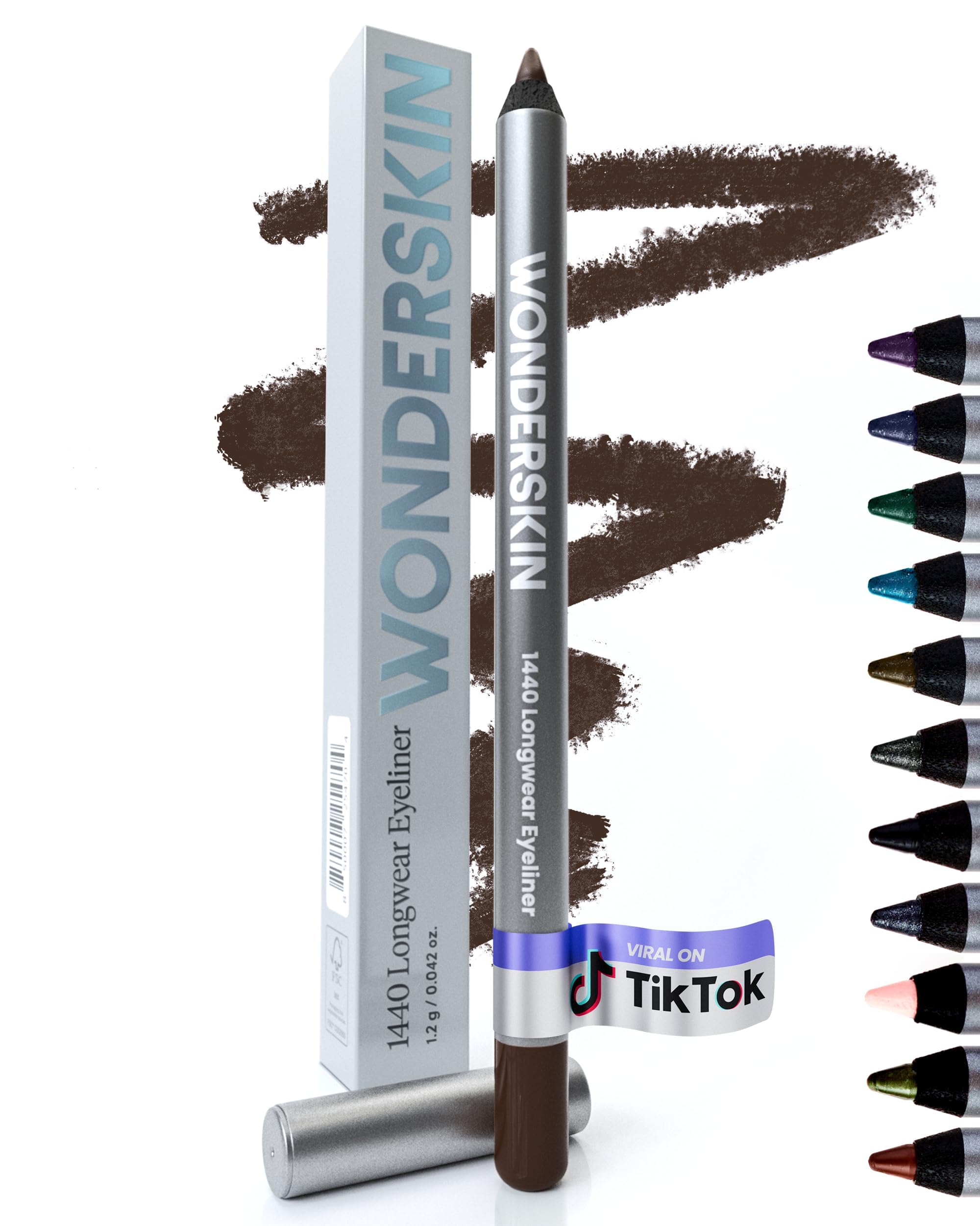 Wonderskin 1440 Langhaftender Eyeliner, Eyeliner-Stifte, Wasserfester Augenstift, Langlebiger Und Wischfester Kajalstift