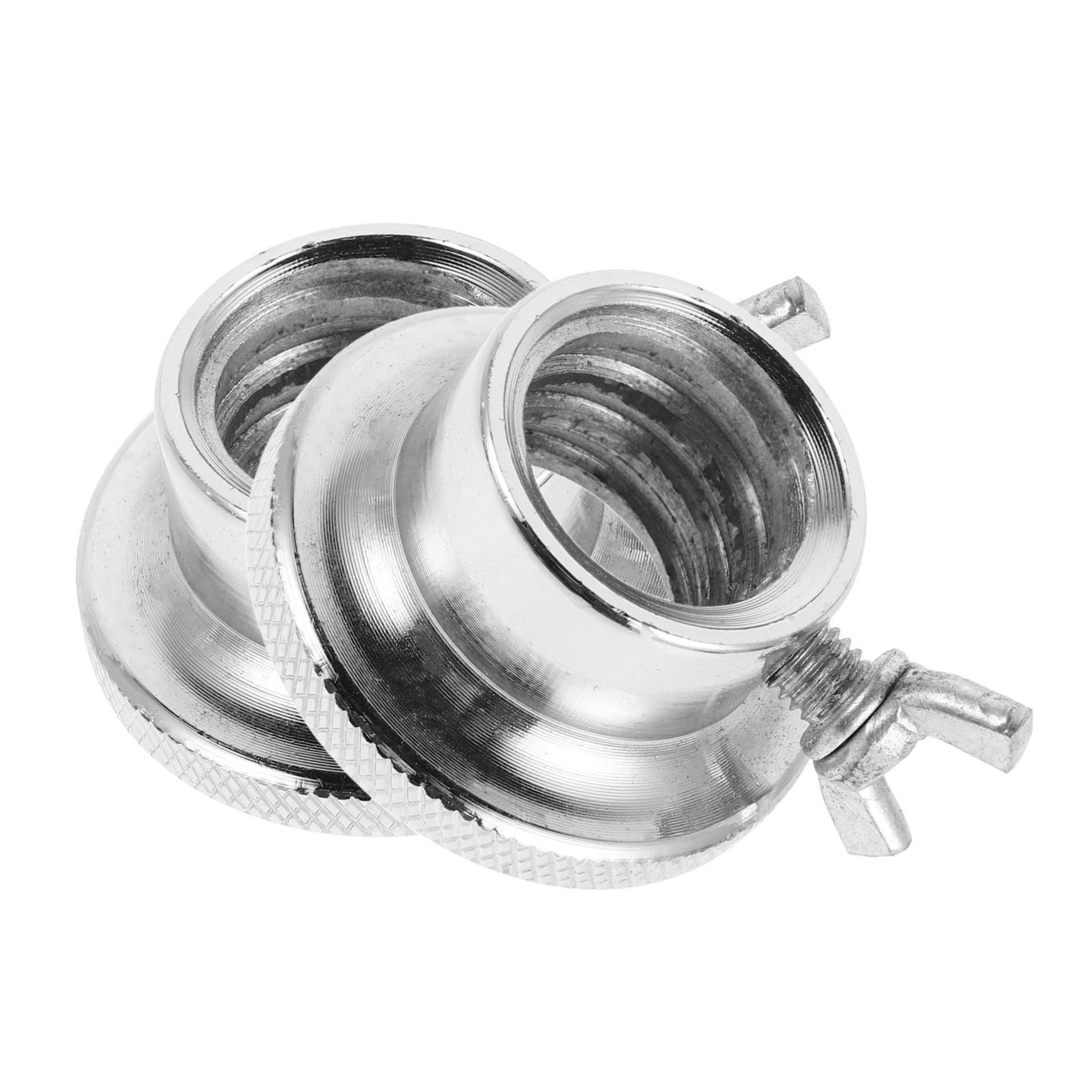 ibasenice Weight Lifting Bar Clamps Dumbbell Screw Nuts Barbell Collars Nut Dumbbell Weight Lifting Collars Double Safety Design