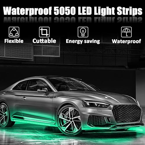 Miniatura 2 de 8 tiras flexibles XT AUTO con 15 luces LED en un largo de 12" y voltaje de 12V. Producto impermeable, apto para el interior y exterior del auto o