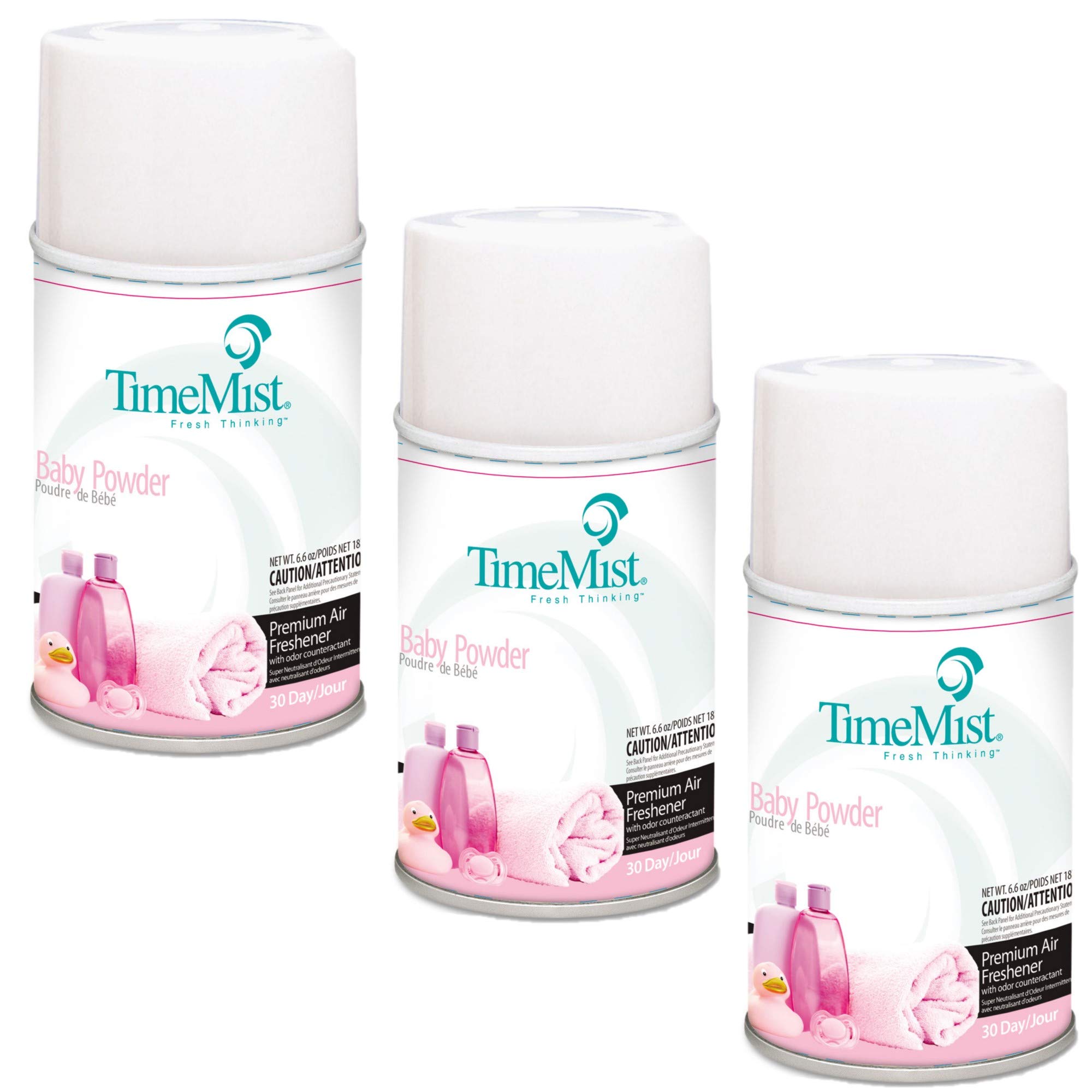 Metered Aerosol Fragrance Refill, 30-Day Refill, Baby Powder Scent WTB332512TMCA, Pack of 3 Each