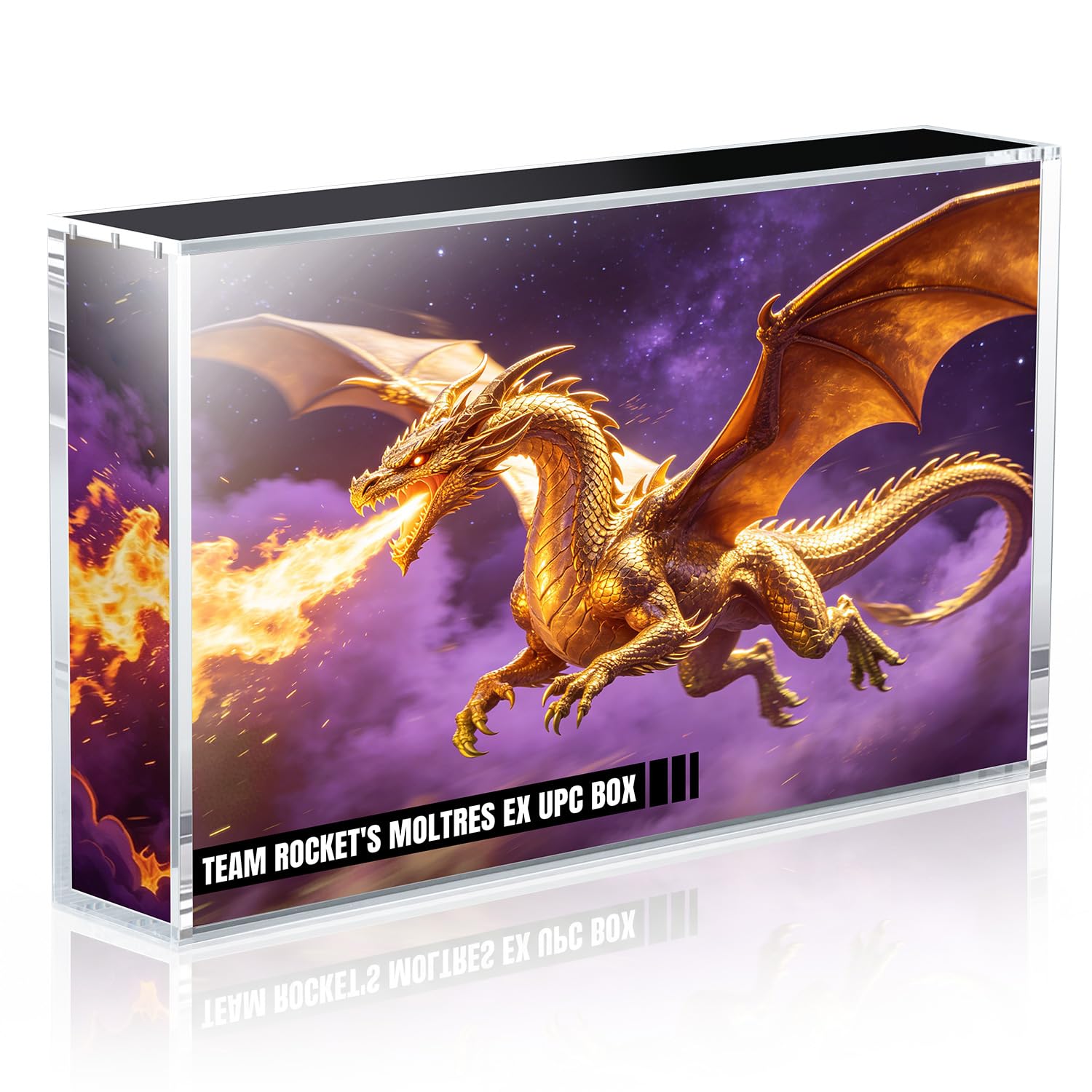 Wigearss Scatola Magnetica Acrilica, Custodia Protettiva per Pokemon Team Rocket's Moltres ex Ultra-Premium Collection