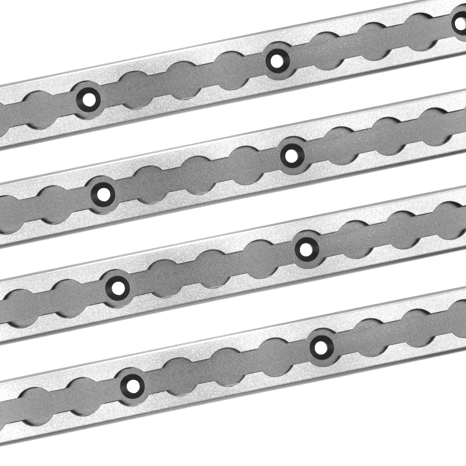 36" L-Track Rail Silver 4 Pack, 3ft Aluminum Ltrack Rail for Truck and Trailer, Truck Bed Rail for Motorcycles, ATVs and Bikes