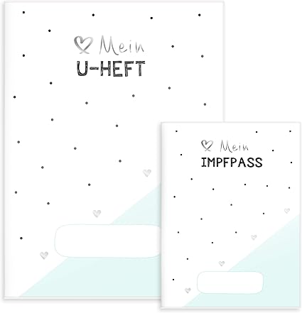 Mintkind Lot De Housses De Protection Etui De Carnet De Sante Carnet De Vaccination Pour Garcon Argent Menthe Amazon Fr Bebe Et Puericulture