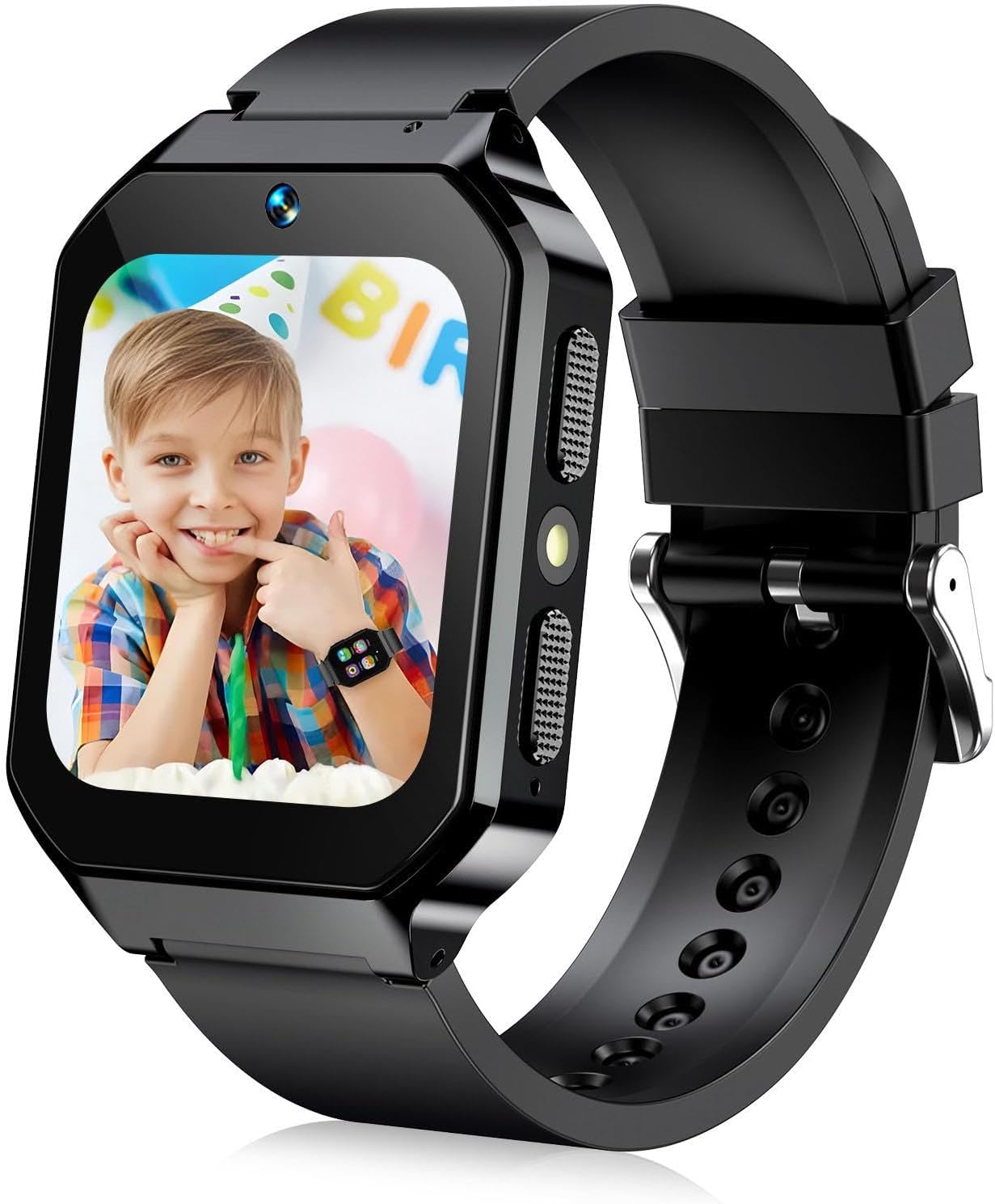 Smart Watch for Kids 3-12 Years Boys Girls, 26 Puzzle Games, Smartwatch with Camera, Pedometer, Stopwatch, Video Voice Music Player Calendar Alarm Clock Learn Card for Children Gifts (Black)