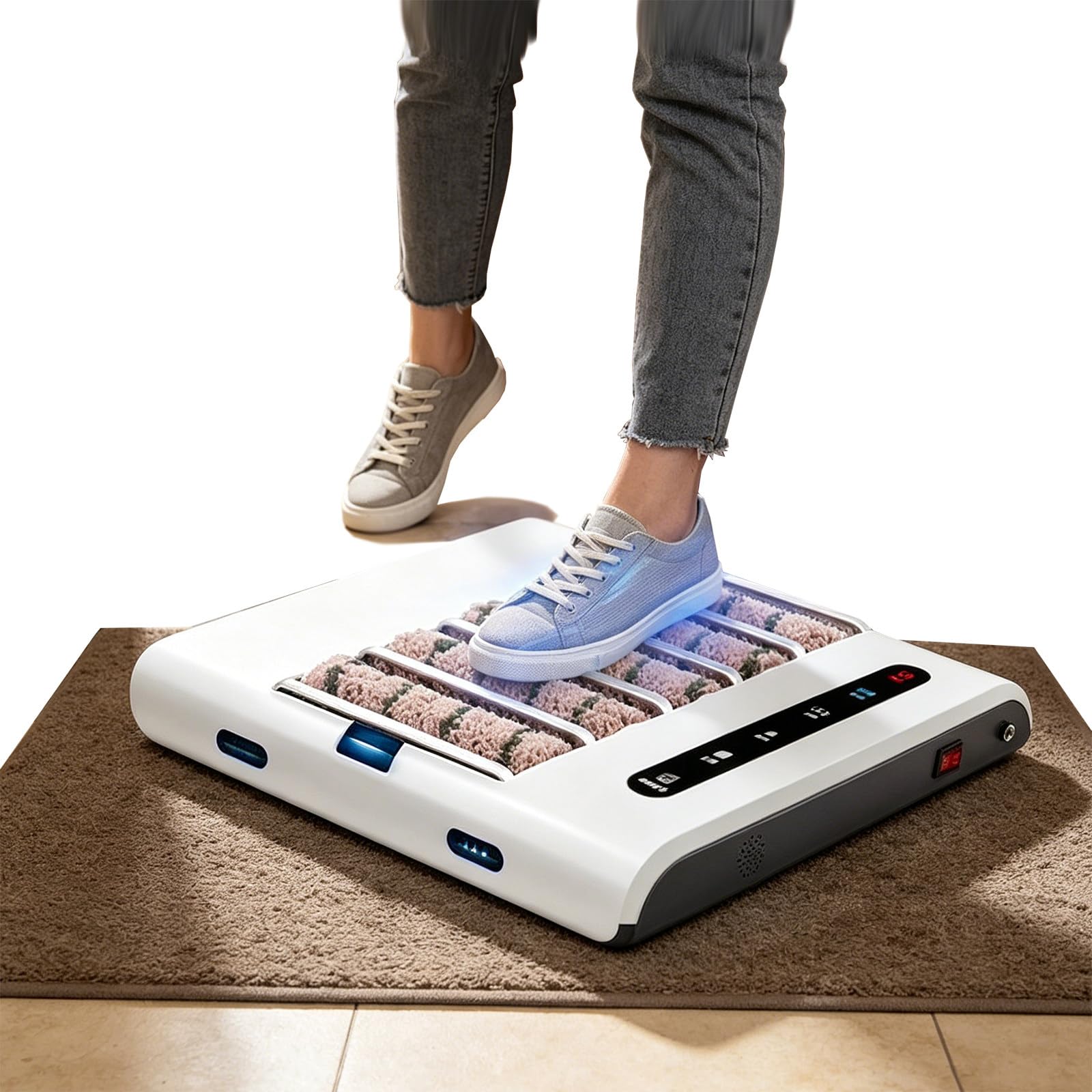 RoyceBee Automatic Induction Shoe Polisher, Fully Automatic Sole Cleaner with 1000Pa Suction, Waterless, for Cleaning Sneakers, High Heels After Outdoor Use, Home, Office, Hotel Entryway