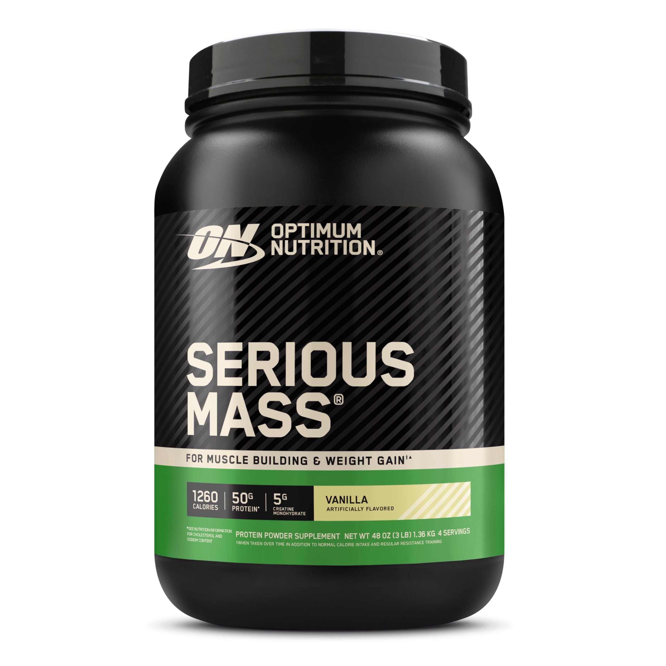 Optimum Nutrition Serious Mass Weight Gainer Protein Powder, Vanilla, 3LB — Amazon image 10