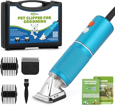 300W Dog Clippers for Grooming, with 3-Speed Control for 5/6/7K RPM | Pet Grooming Kit with 10ft Power Cord, Low Noise< 50db & Extra Detachable Blade, for Home & Commercial Use