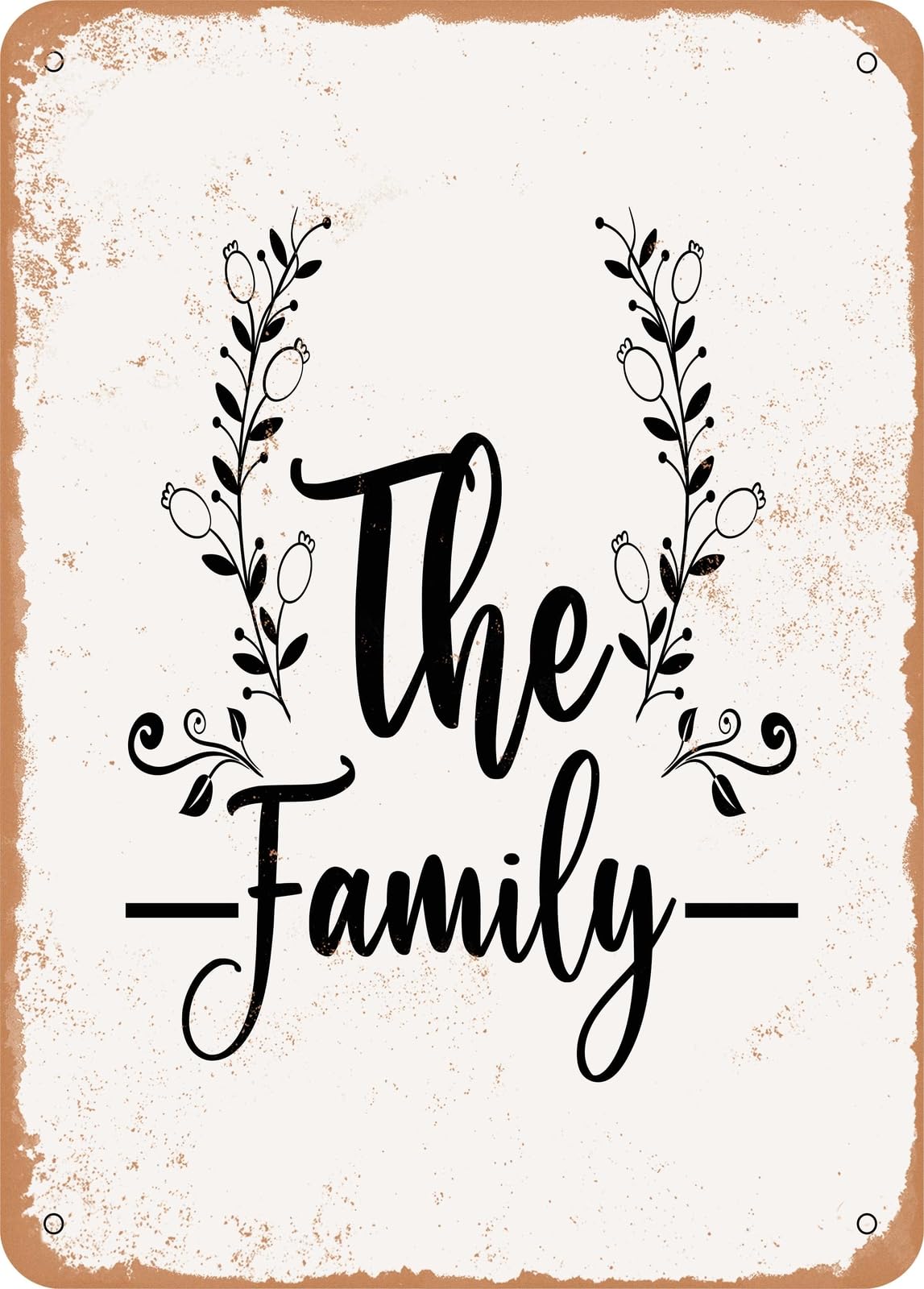 Miaomansenstore Metal Sign - The Family - 5 - Vintage Look Home Decor