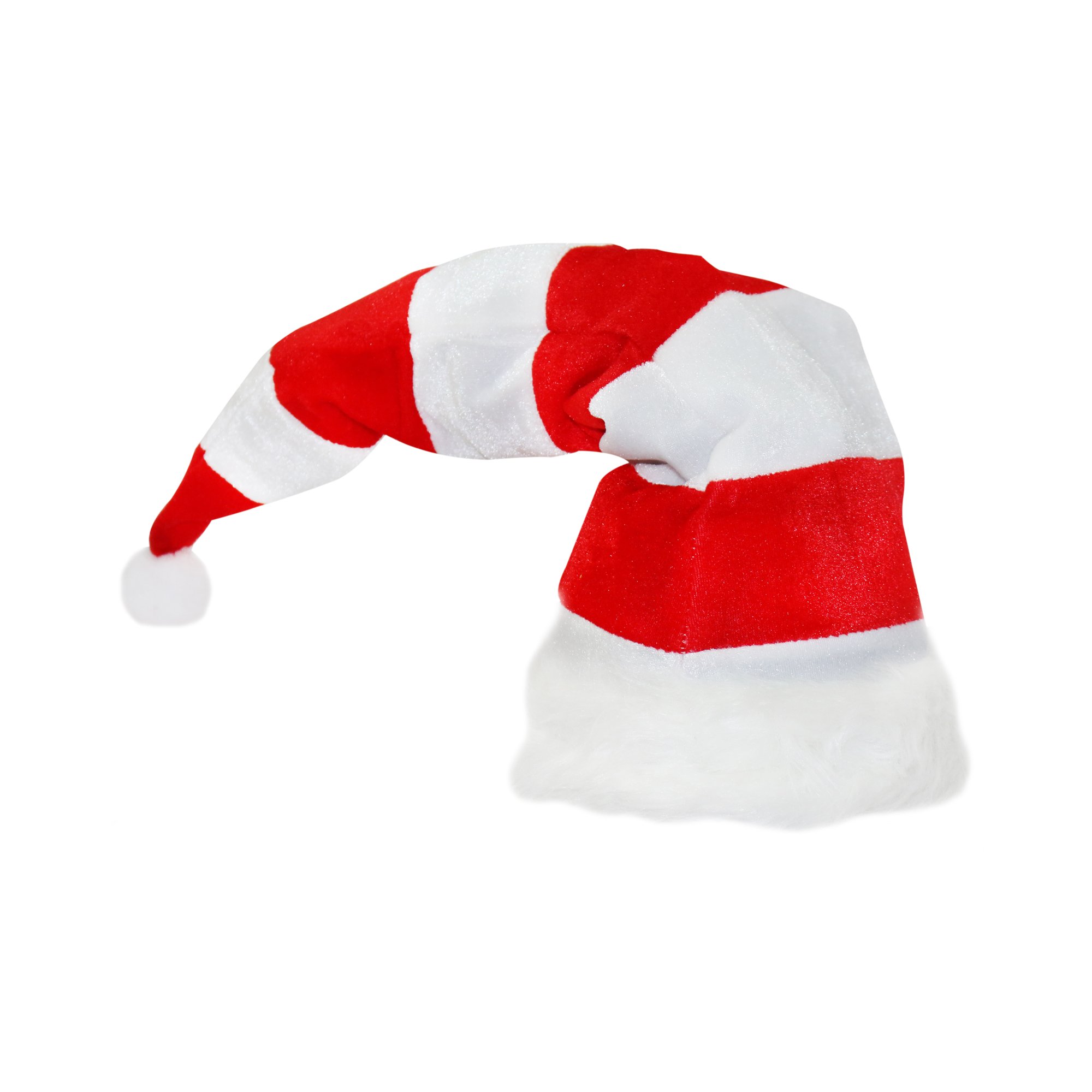 Large Oversized Striped Santa Hat - Christmas Headdress Accessory Prop for Xmas Holiday Theme Parties, Festive Novelty Hats for Adults & Kids, Perfect for Christmas Events & Prom
