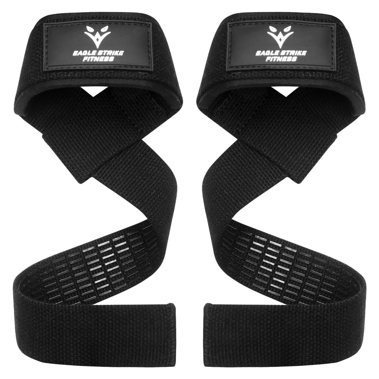EAGLE STRIKE Fitness Weight Lifting Straps | Neoprene 24 Inches Padded Wrist Wraps with Silicone Grip for Powerlifting, Deadlifting, Dumbbells,Bodybuilding and Strength Training