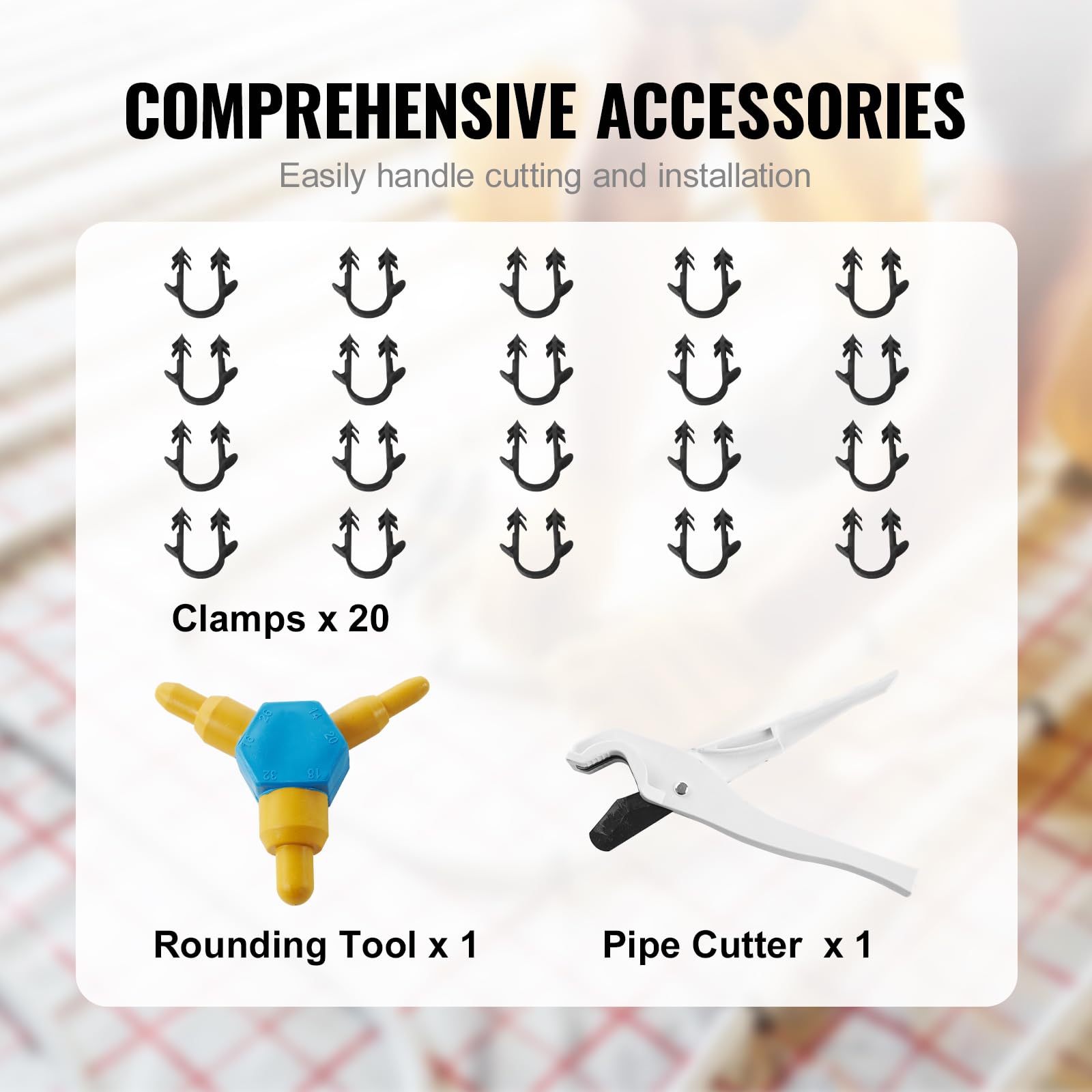 VEVOR Tubo PEX AL PEX para Calefacción por Suelo Radiante Rollo de 200m Tubo Compuesto de Aluminio y Plástico Φ 16mm Espesor de 2 mm con Barrera de Oxígeno para Gas, Agua Fría y Caliente de Hogar