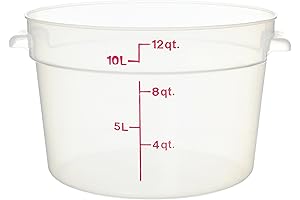 Cambro RFSCW12 with Lid: 12-Quart Translucent Food Storage Container