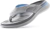 VALSOLE Heavy Duty Support Pain Relief Orthotics Sandals - 220 lbs Plantar Fasciitis High Arch Support Slippers for Men, Flat Feet Orthotic Flip Flops, Absorb Shock with Every Step,Black