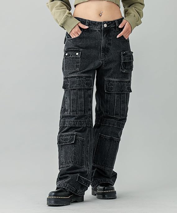 Amazon | [エックスガール] マルチポケットデニムパンツ MULTI POCKET