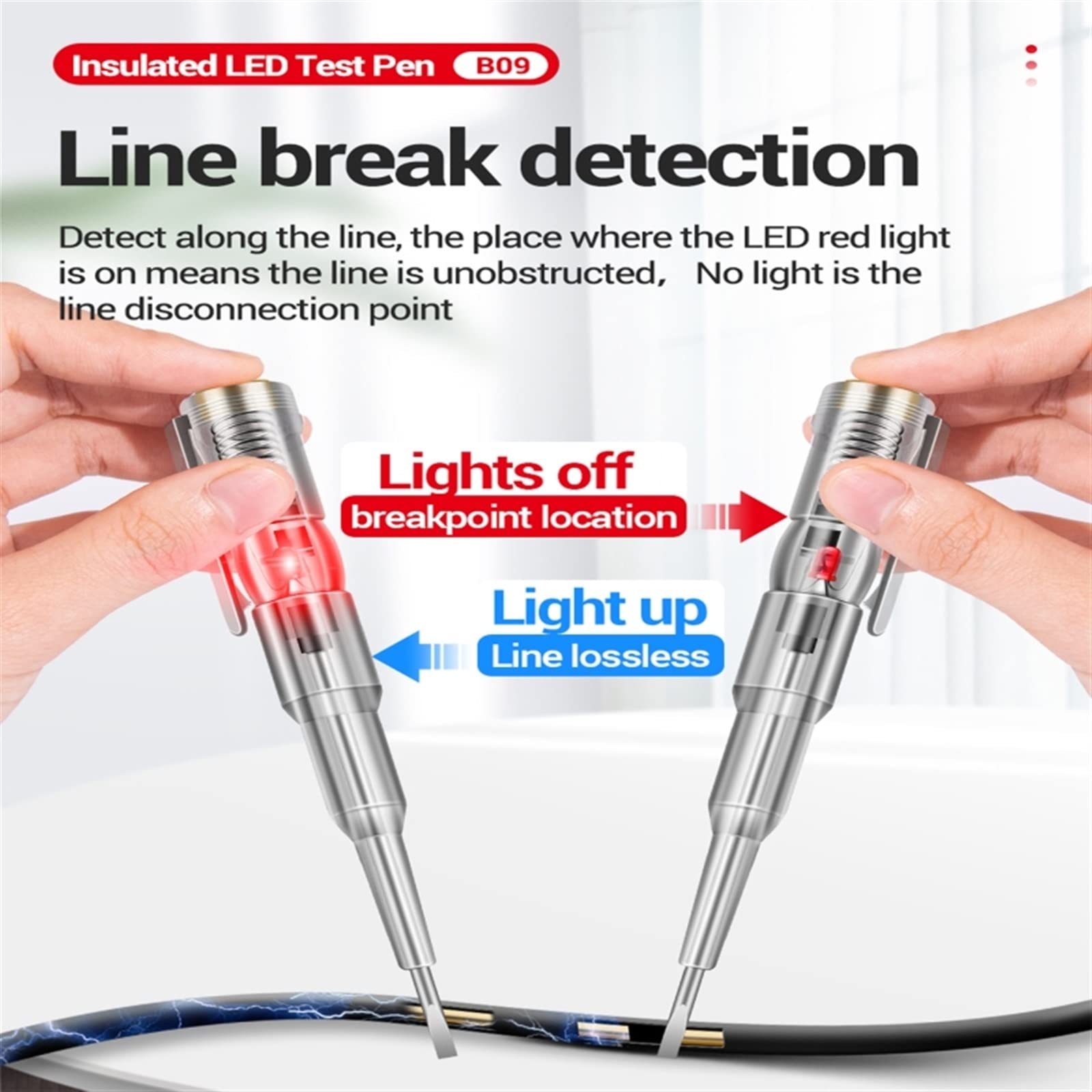 Stylo Testeur électrique Testeur Secteur Tournevis Testeur électrique Tournevis LED