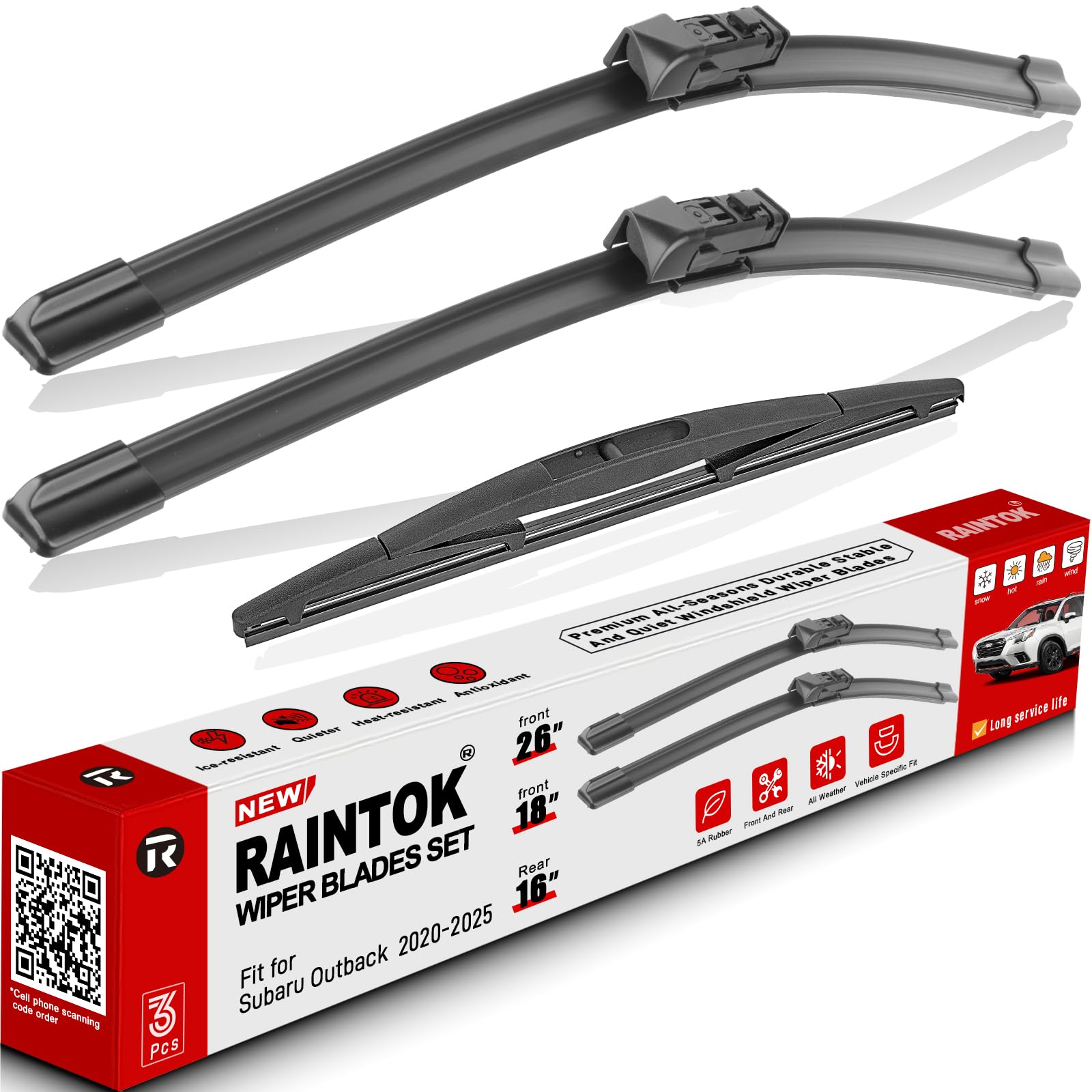 3 Pack Windshield Wiper Blades Replacement for Subaru Outback 2020-2025
