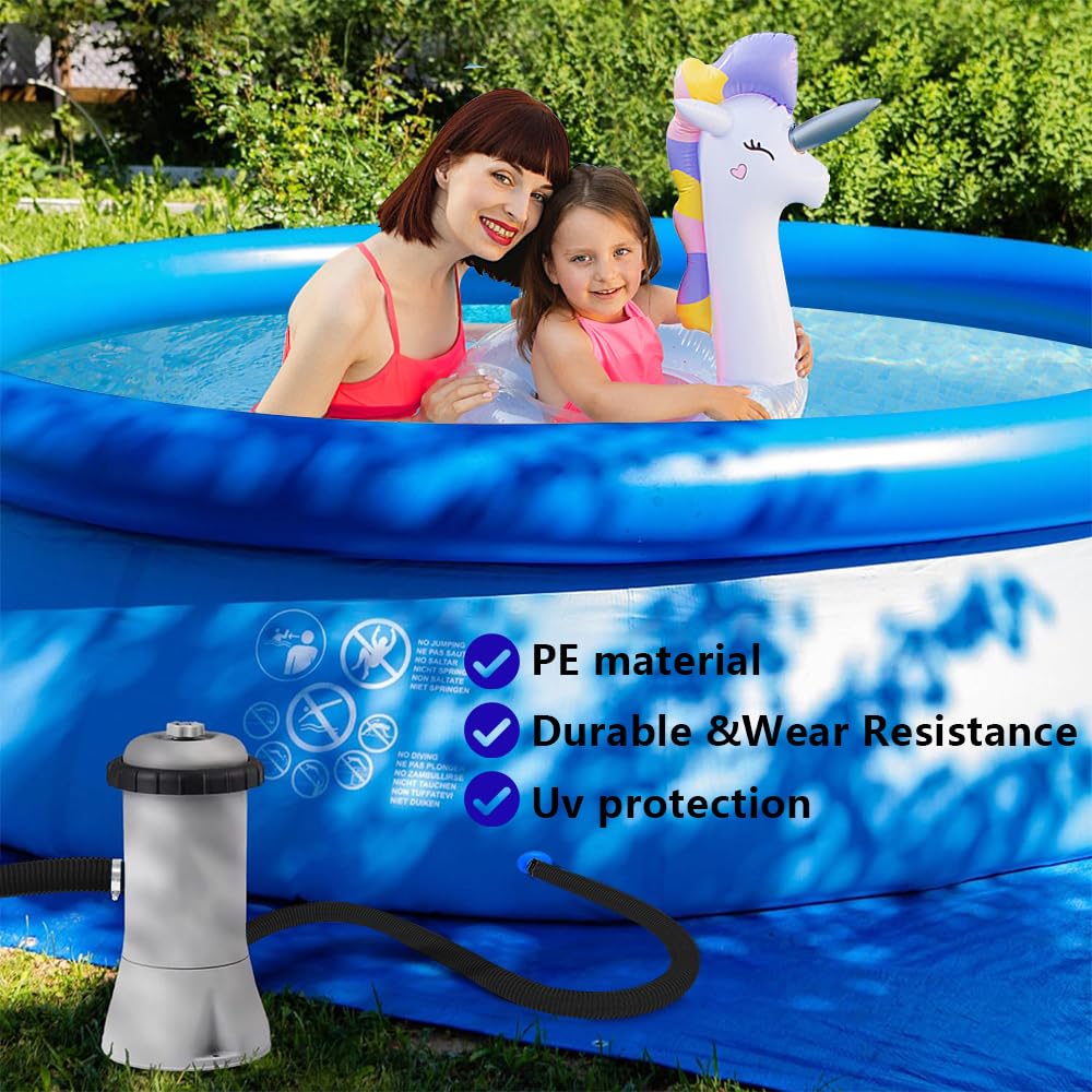 2Pcs Tuyau Piscine 32mm, Tuyau aspirateur piscine avec 4 colliers serrage métalliques,Adapté à une variété de pompes