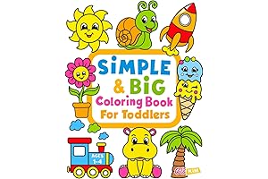 Simple & Big Coloring Book for Toddlers: Unleash Creativity with Fun and Easy Pages