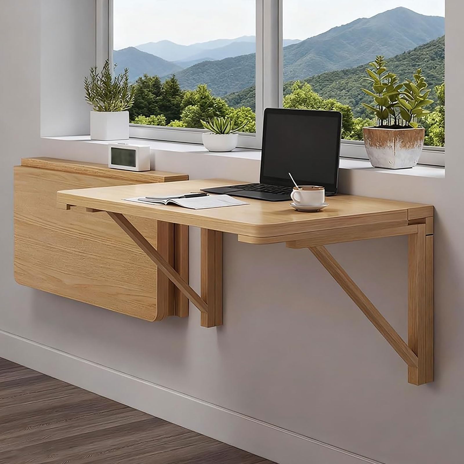 Table murale pliable design cactus pour le bureau à domicile