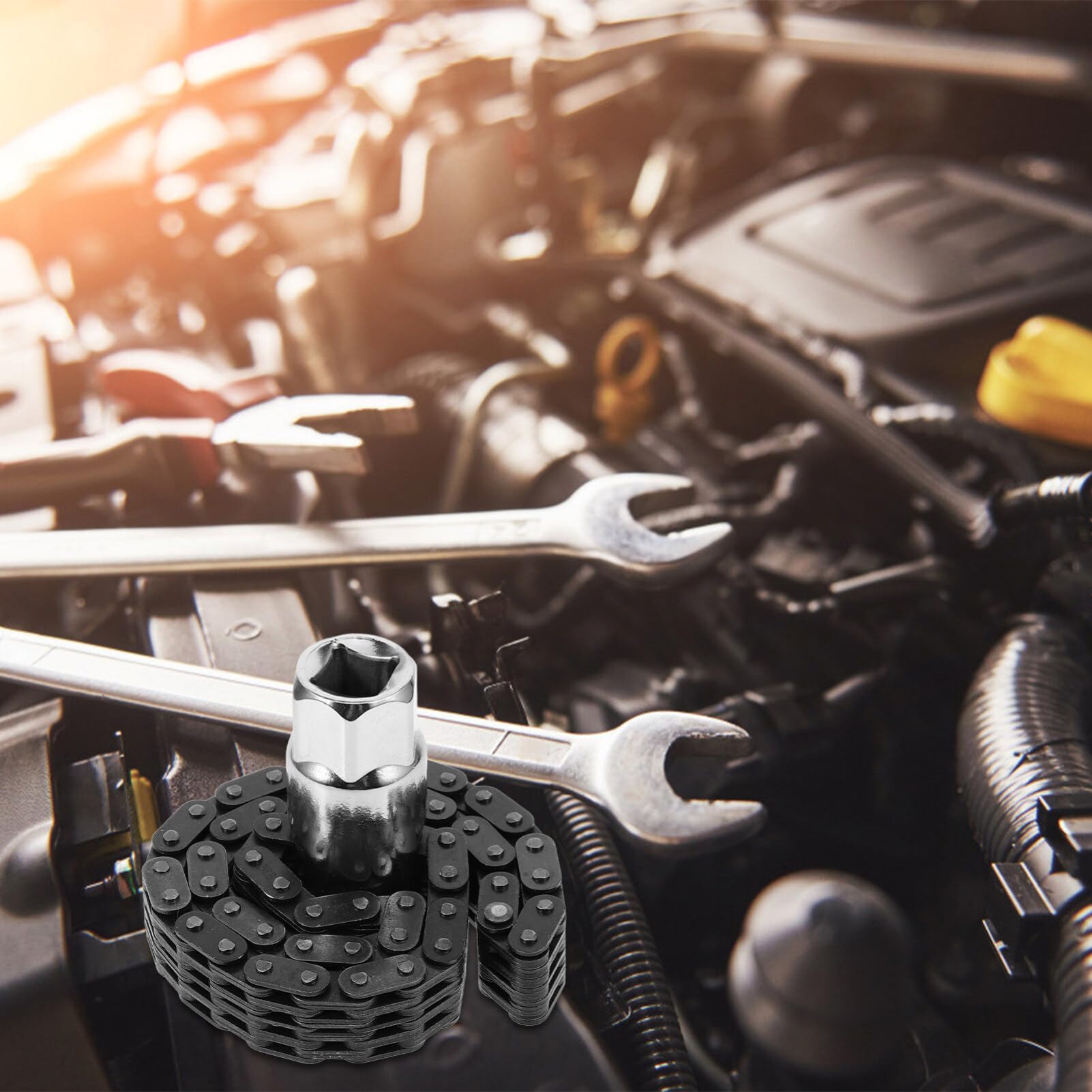 Chain Wrench Teiliger Ölfilter-wrench Für Motorräder Und Verstellbarer Ketten-schlüssel Robustem Für Mühelosen Filterwechsel Für Und -enthusiasten