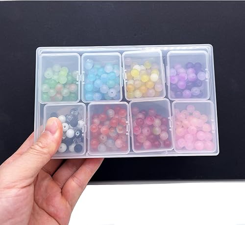 Miniatura 9 de Organizadores y almacenamiento de cajas de aparejos, caja organizadora de cuentas con compartimento extraíble de plástico, organizador de piezas