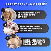 Vista 13 de Cepillo DarkPets para gatos y perros para animales pequeños, medianos y grandes, con pelo corto a largo Reduce drásticamente el desprendimiento