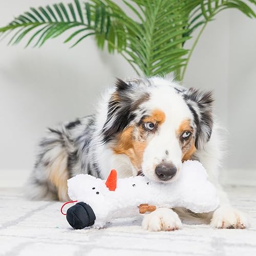 Miniatura 5 de Huxley & Kent para perros  Hueso de muñeco de nieve  Juguete de peluche navideño para perros con chirriador  Regalo divertido para perros