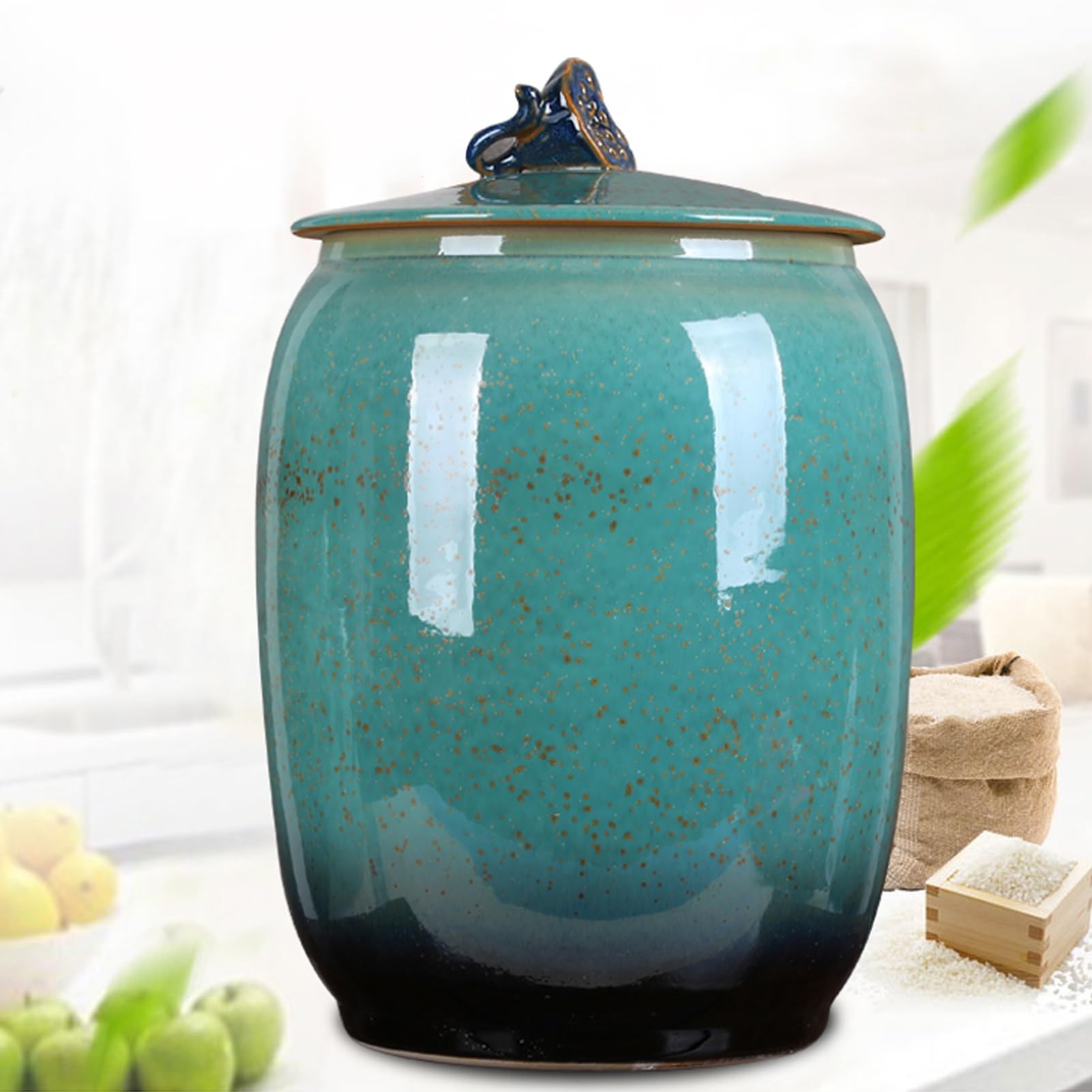 Seau à riz en céramique 10kg de qualité supérieure pour préservation haut de gamme