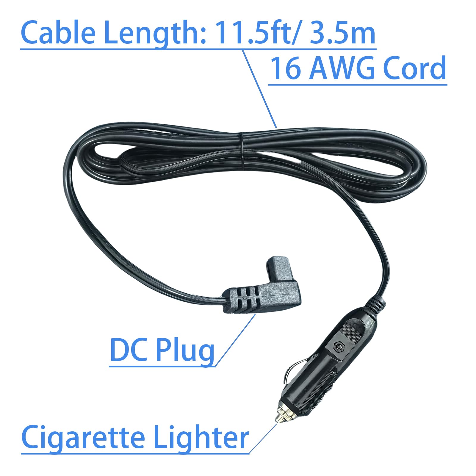 Amazon.com: DC Power Cord Cable 11.5 ft Length 12V/24V for Car