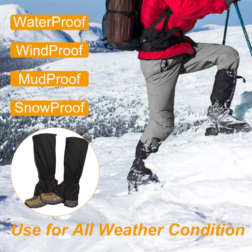 Trail Gaiters Low,Ghette Impermeabili Trekking,Ghette da Neve per le Gambe, Ghette da Caccia per Neve, Pista, Escursioni,Sci,Ghette Impermeabili Running per Arrampicata in Montagna (Verde scuro