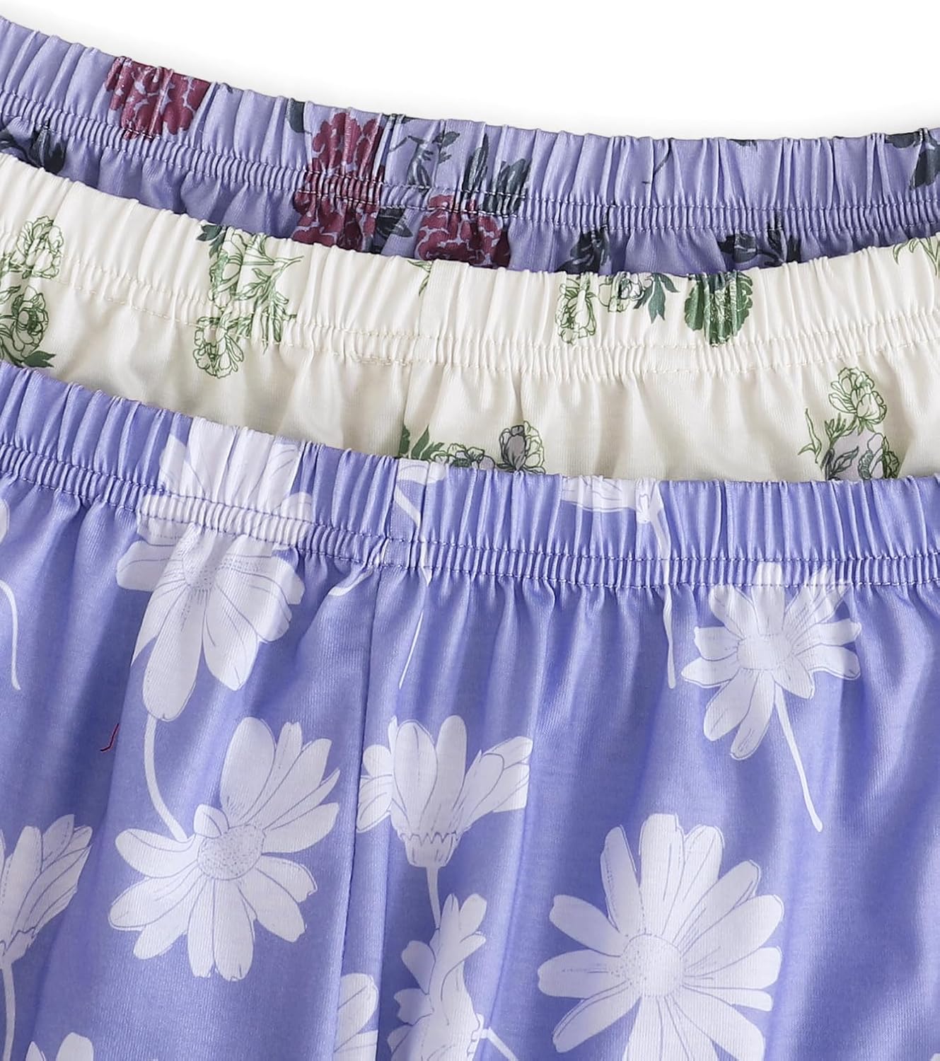 VENTELAN 3 Pack Womens Ultra-Soft Pajama Shorts Adjustable Waistband Sleepwear(Available in Plus Size) S-XXL - Image 6