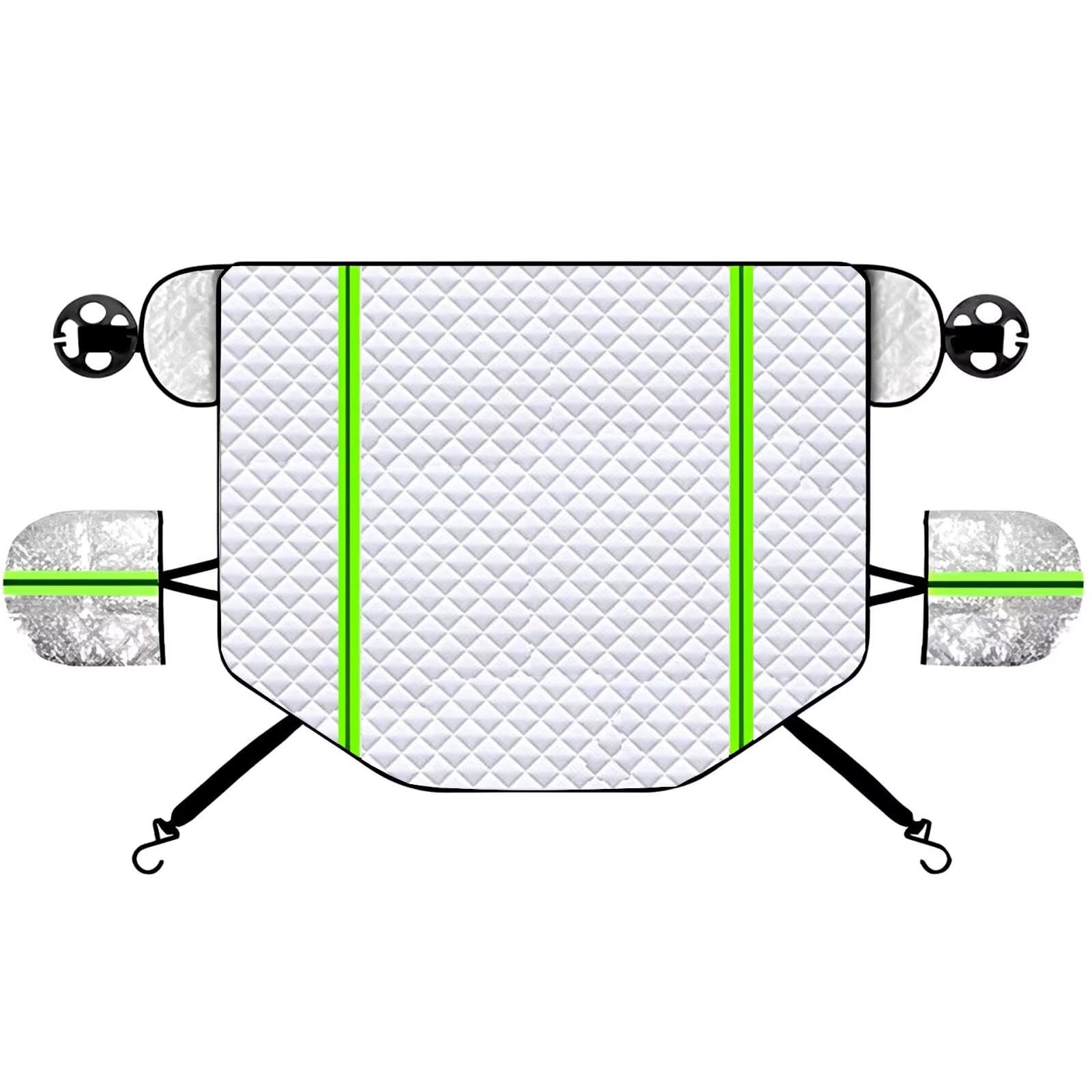 Windshield Cover for ice and Snow Compatible with Nissan Magnite,Sun Protection, dust Protection,Frost,Sunshade with Side Mirror(Silver)