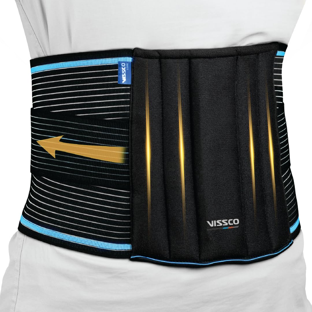 Vissco Lumboset Belt (Mild Support), Back Support with Double Strapping DesignSupports & Relieves the Lumbar Spine, Pain Solution for Back and Abdomen - XXL (Black) (B072FVZ5QF) Amazon Price History, Amazon Price Tracker