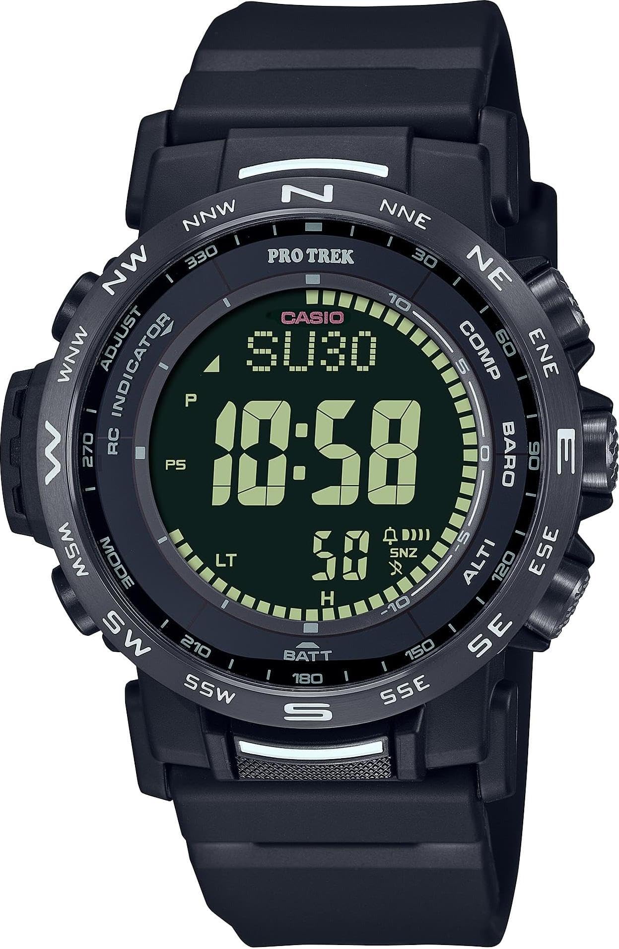 Casio Pro Trek Outdoor Men's Watch Radio Controlled Solar Black PRW-35Y-1BER