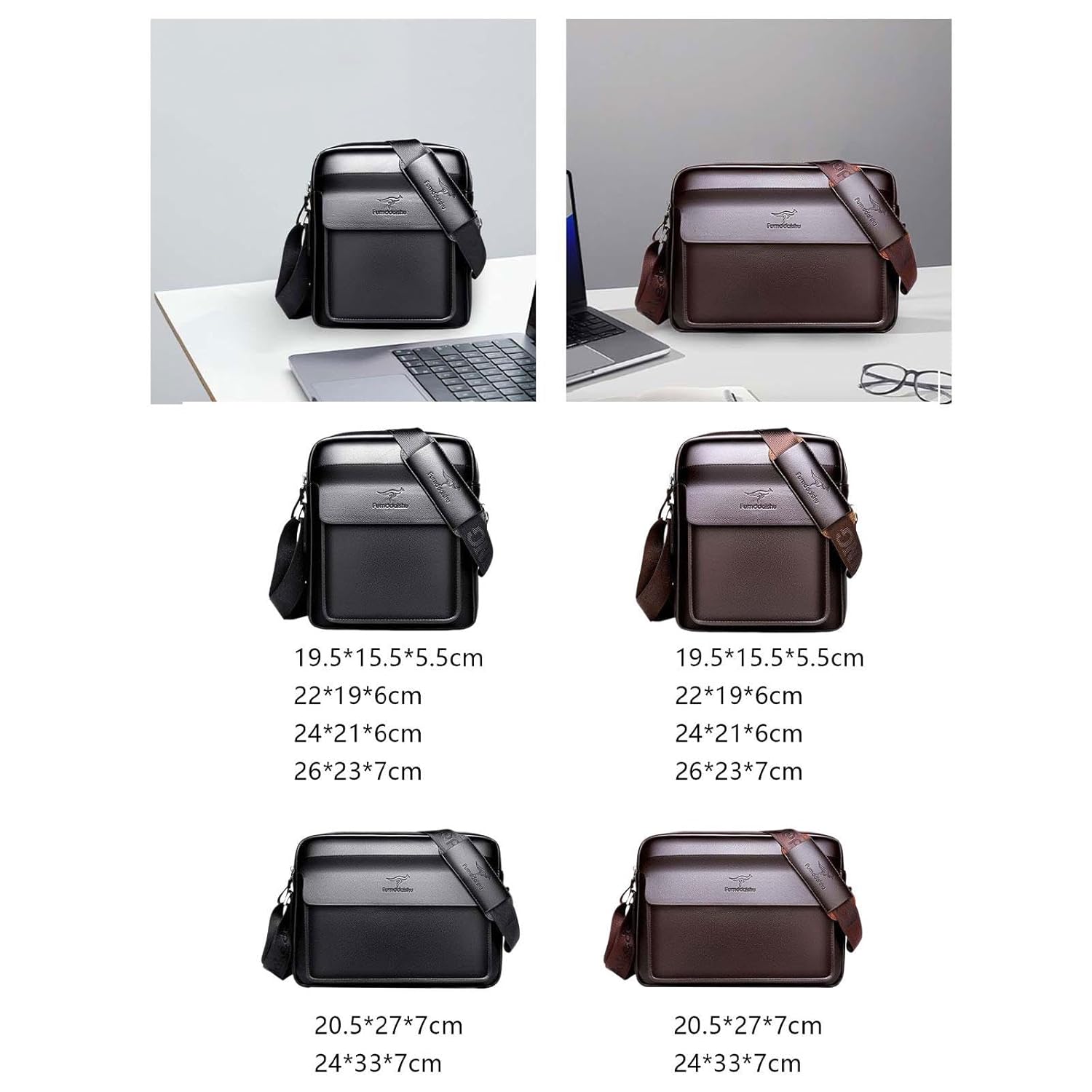 CLUB BOLLYWOOD BNF®Men Shoulder Bag Zipper Fashionable Satchel Bag for Office Business Shopping Black 19.5x15x5.5cm|Clothing, Shoes & Accessories | Mens Accessories | Backpacks, Bags & Briefcases 4 71fz8aJrigL. SL1500