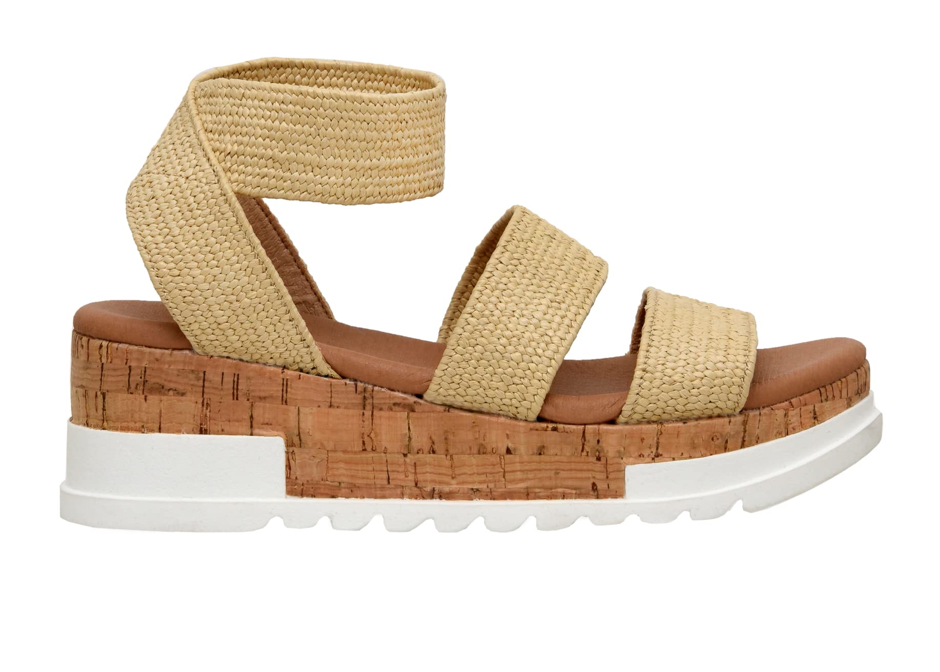 CUSHIONAIRE Womens Naomi Cork Wedge Sandal +Wide Widths