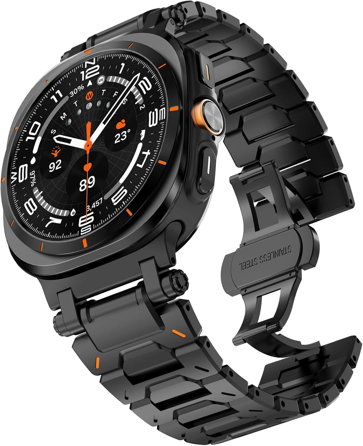 KADES Stainless Steel Band Compatible with Galaxy Watch 8 Classic 46mm, Ultra 47mm, Watch 8/7/6/5/4 40mm/44mm, 6/6 Classic/5 Pro 43mm/47mm/45mm/42mm/46mm, Classic Business Band for Galaxy Watch