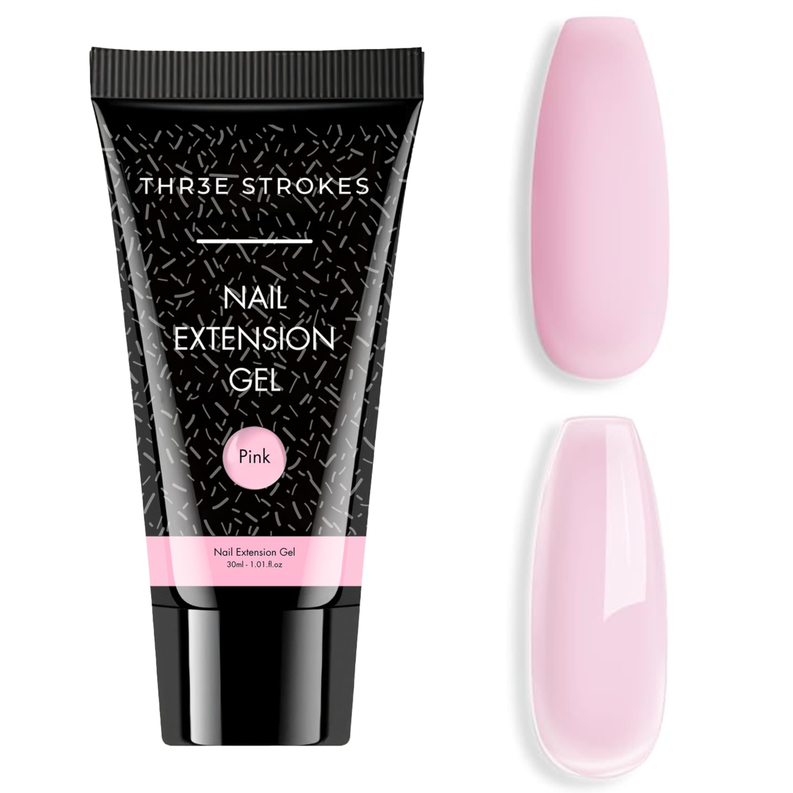 THR3E STROKES 30 ML Poly gel tubes Polygel For Nails Extensions Finger nail art Manicure Acrylic gel Varnish hybrid UV Poly gel Professional Salon Nail DIY Gift for Women (PINK)-image-35